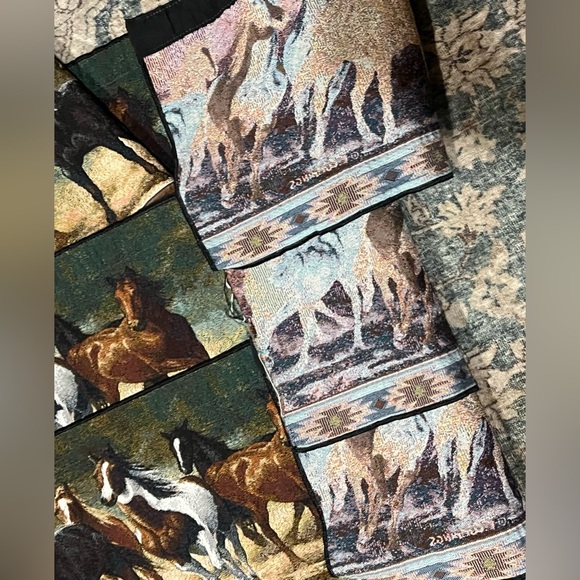 Horse Print Window Treatment Tapestry by C.Cummings